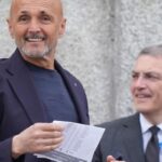 John Elkann, Luciano Spalletti et Damien Comolli