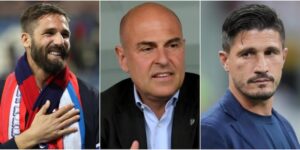 Tommaso Giulini souriant dans le stade de Cagliari