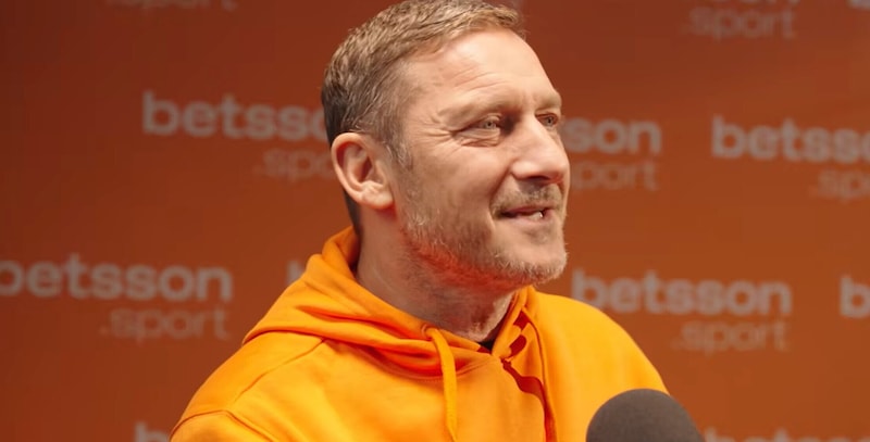 Francesco Totti, légende de la Roma, en action