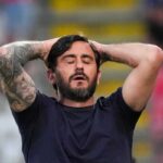 Joueurs de Catanzaro déçus après match Monza Serie A