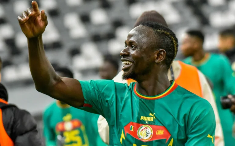 Sadio Mané s'adressant au public congolais