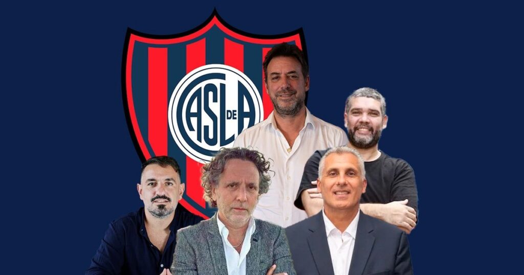 Socios de San Lorenzo votant dans le stade.
