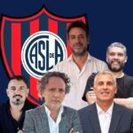 Socios de San Lorenzo votant dans le stade.
