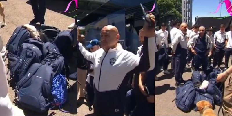 Fabio Cannavaro et l'équipe d'Ouzbékistan sous haute surveillance à l'aéroport américain