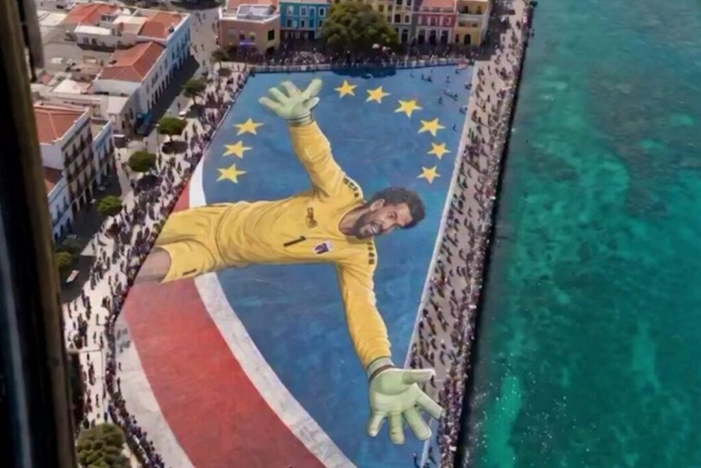 Vozinha mural IA Cap-Vert célébration