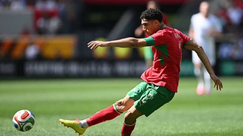 Achraf Hakimi visage pensif avant un match du Mondial 2026 à Boston.