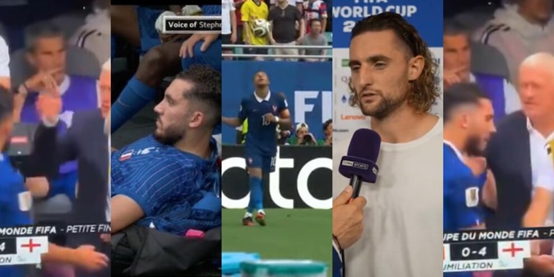 Adrien Rabiot crie sur Rayan Cherki lors d'un entrainement equipe de France 2026