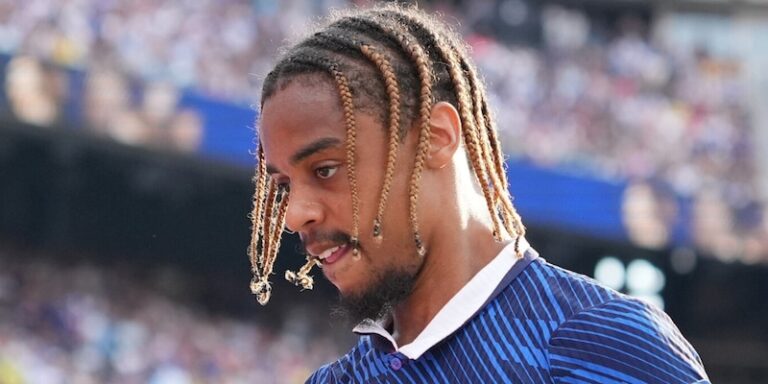 Bradley Barcola en match avec le PSG