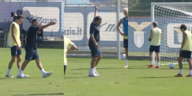 Gennaro Gattuso expulsant Taylor lors d'un entraînement de la Juventus à Formello