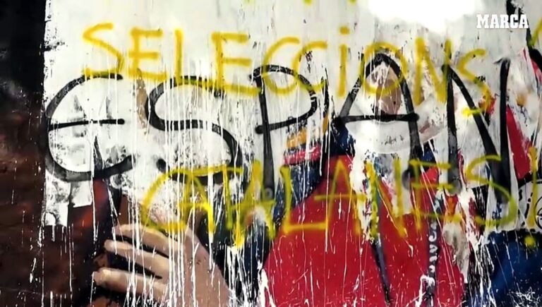 Mural vandalizado Ferran Torres Barcelona