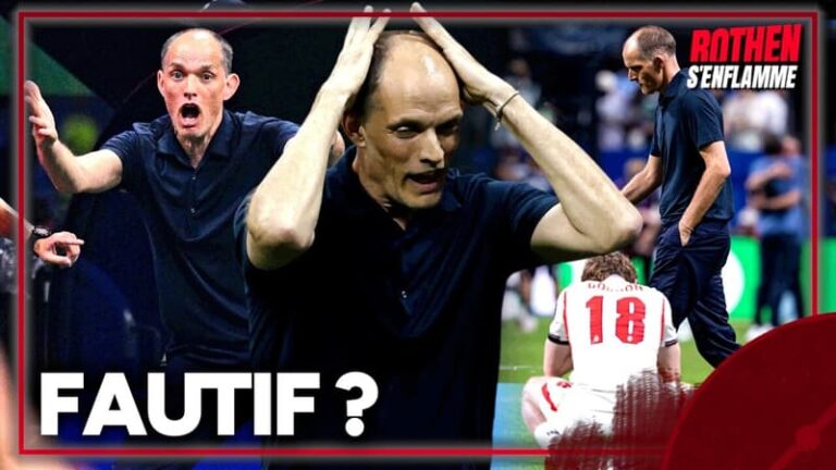 Thomas Tuchel sur le bord de la touche lors du match Angleterre-Argentine en Coupe du monde
