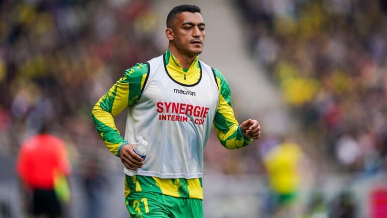 Mostafa Mohamed à l'entraînement du FC Nantes à la Jonelière