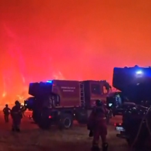 Incendie de forêt en Espagne, flammes dévastatrices