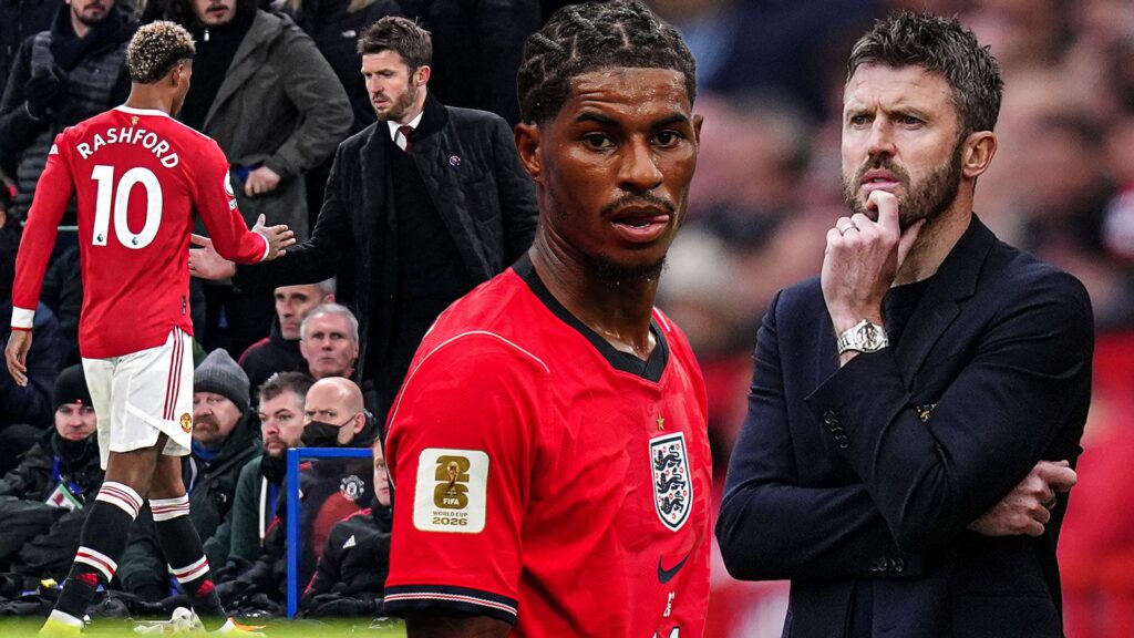 Marcus Rashford en match avec Manchester United