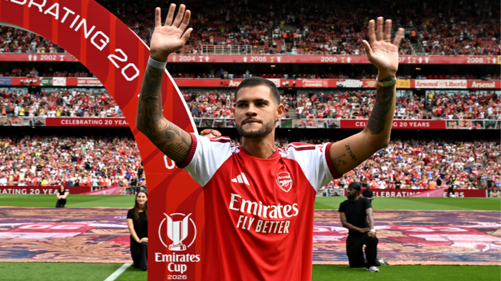 Bruno Guimarães en entraînement avec Arsenal