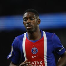 Ousmane Dembélé en action sur le terrain de football